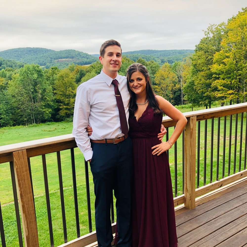 Maroon Morilee Bridesmaid Dress Size 10